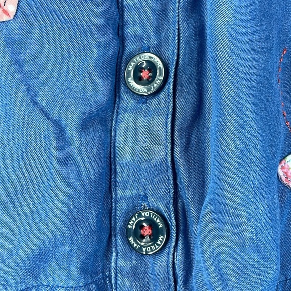 Matilda Jane Little Girls Chambray Fly A Kite skirt with liner, size 4 - Picture 3 of 7